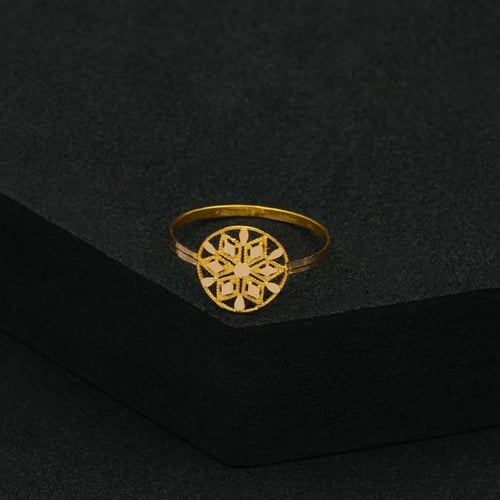 خاتم ذهب عيار 21 (R4256) WF