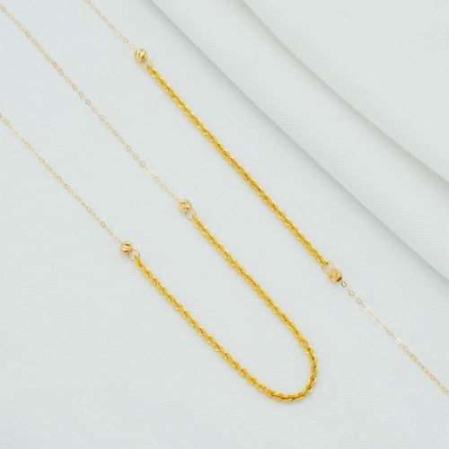 عقد + سوارة ذهب عيار 21 (NB7434)