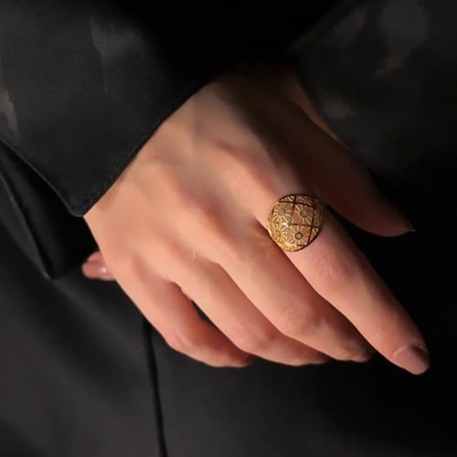 خاتم ذهب عيار 21 (R4652) WF