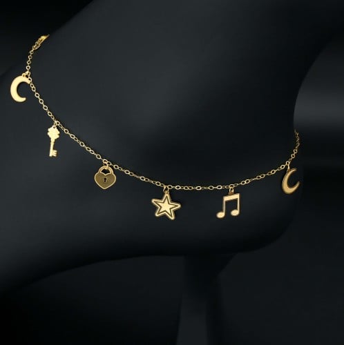 خلخال ذهب عيار 21 (A3163)