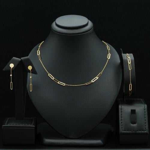 طقم ذهب ايطالي بدون خاتم (S4330)