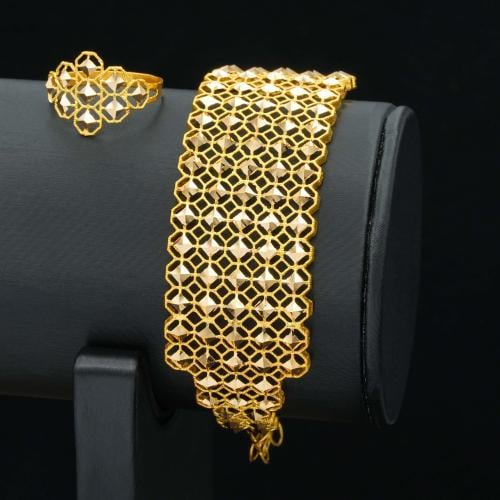 سوارة و خاتم ذهب عيار 21 (B5750)