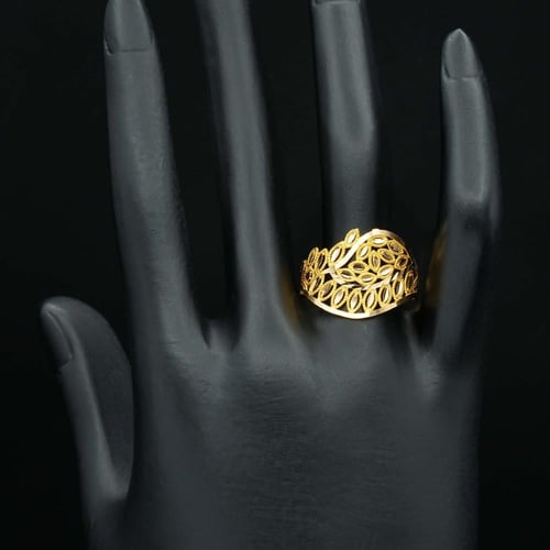 خاتم ذهب عيار 21 (R4630) WF
