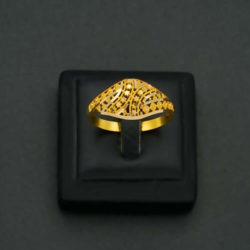 خاتم ذهب نسائي عيار 21 (R5898)