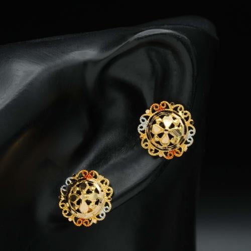 حلق ذهب عيار 21 (E3693) WF