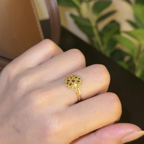 خاتم ذهب عيار 21 (R4256) WF