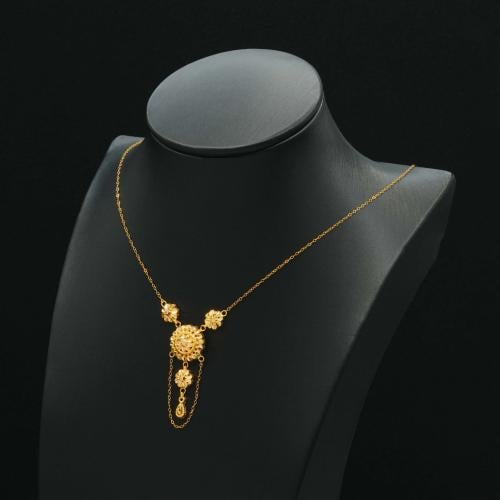 عقد ذهب كرسي جابر عيار 21 (N7015)