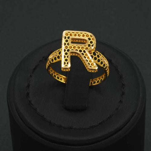 خاتم ذهب نسائي عيار 21 ( R ) (R6229)