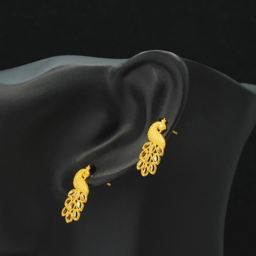 حلق ذهب عيار 21 الطاووس (E6936)
