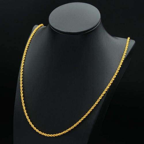 سلسال ذهب مبروم عيار 21 55 سم(N4721)