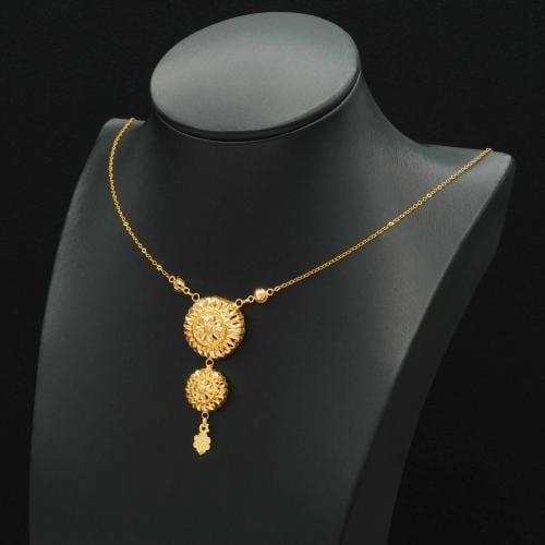 عقد ذهب كرسي جابر عيار 21 (N7273)