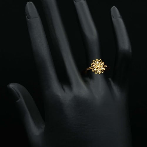 خاتم ذهب عيار 21 (R4262) WF