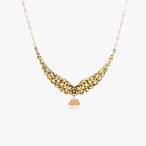 عقد جناح الصقر ذهب عيار 21 (N4785)