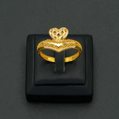خاتم ذهب نسائي عيار 21 (R5891)