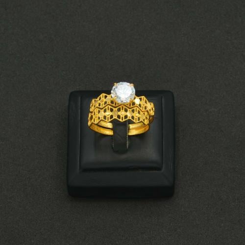 خاتم ذهب توينز عيار 21 (R7211)
