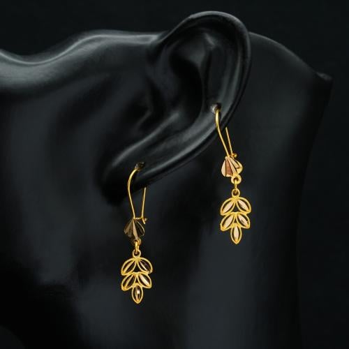 حلق ذهب عيار 21 (E5026)