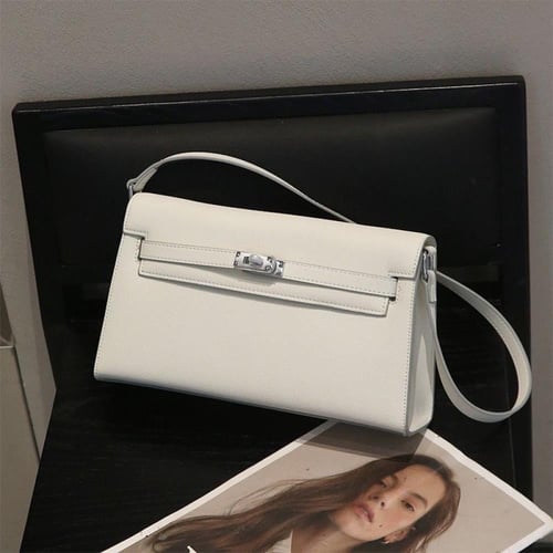 شنطة بيوند باوتش كيلي ستايل مع 2ستراب- ابيض