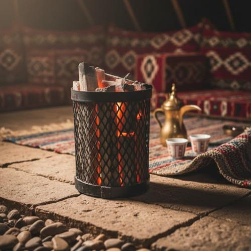 موقد فحم متنقل اسطواني