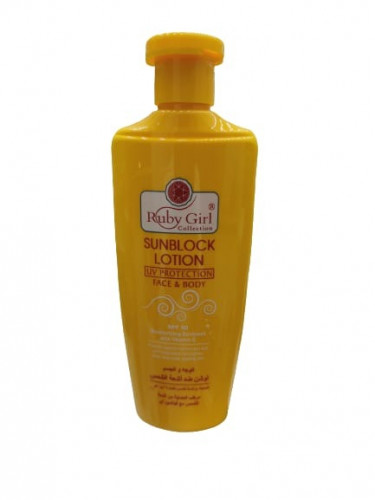 روبي جيرل لوشن للوجه والجسم مع حماية ضد اشعه الشمس