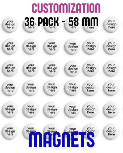 مغناطيس دائري مخصص - عبوة من 24 قطعة