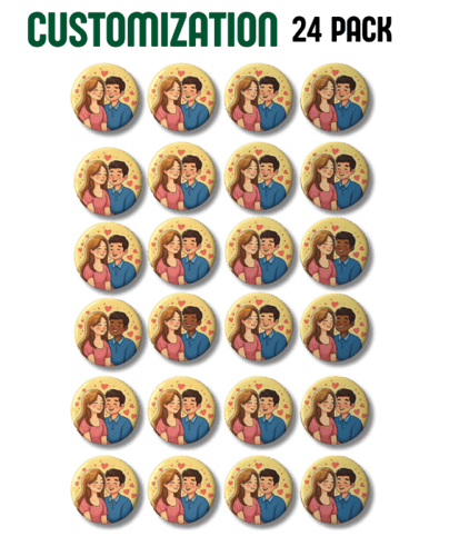 مغناطيس دائري مخصص - عبوة من 24 قطعة