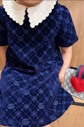 Gucci dress navy velvet