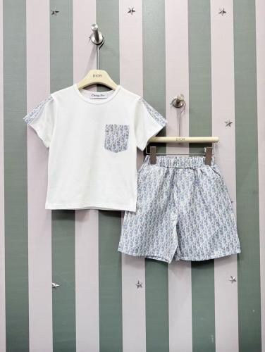 Dior boys' set in green color