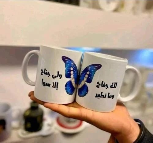 طقم أكواب - الفراشه وا الحب