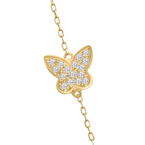 عقد اسمك من ذهب مع الفراشه الرقيقه