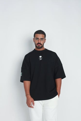 تيشيرت-سعودي أسود