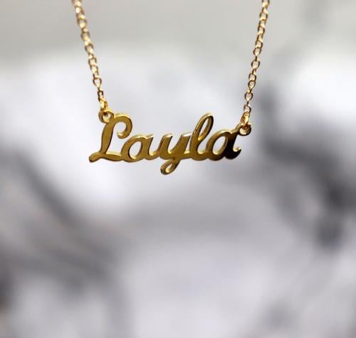 سلسال انجليزي بلاسم مطلي بالذهب