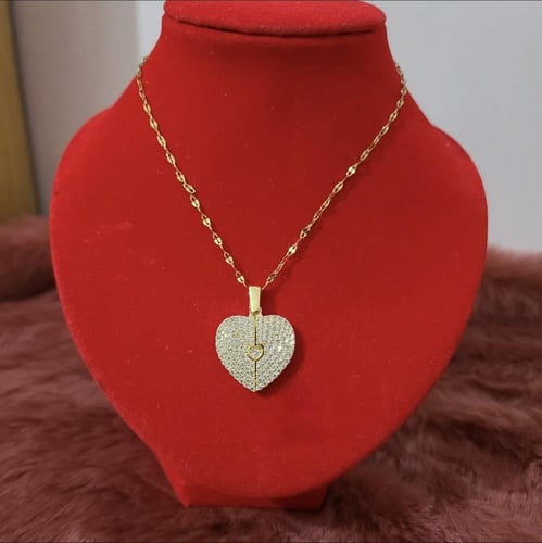 أجمل سلسال قلب الجناح-باالاسم متجر قلاده