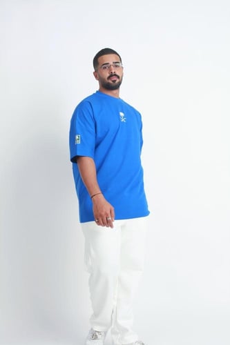 تيشيرت-سعودي أزرق