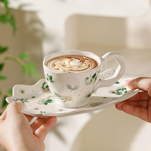 كوب سراميك مع صحن