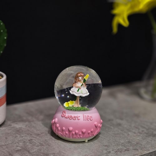 بلورة موسيقية لون وردي