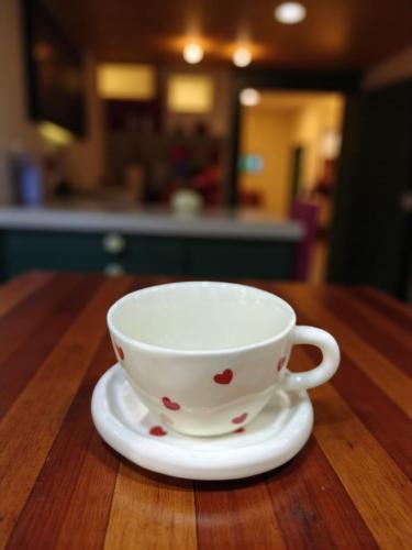 كوب سراميك مع صحن