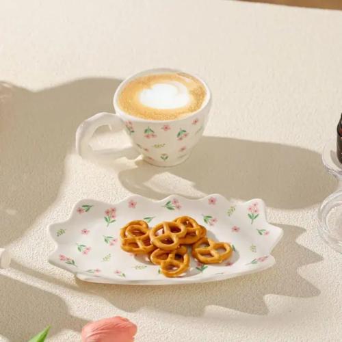كوب سراميك مع صحن