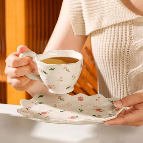 كوب سراميك مع صحن