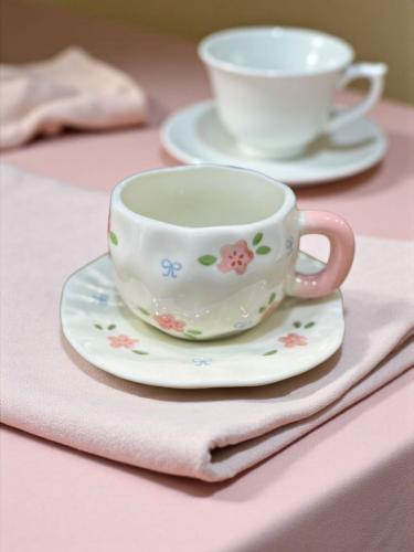 كوب سراميك مع صحن