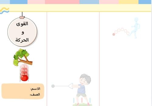 مطوية القوى والحركة ( علوم رابع ابتدائي الترم الثا...