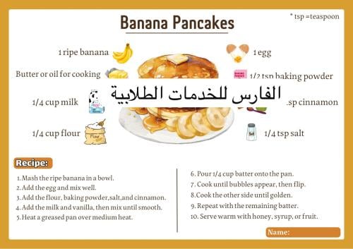 مشروع انجليزي وصفة طريقة البانكيك pancake recipe (...