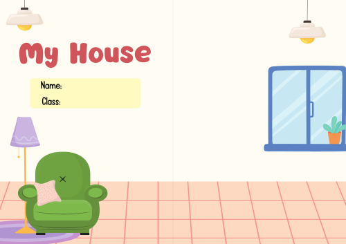 مطوية منزلي my house غرف المنزل - انجليزي ثاني ابت...