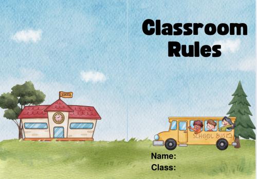 مطوية قوانين الفصل classroom rules ( انجليزي ثالث...