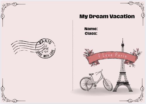 مطوية my dream vacation عطلة اجازة الاحلام باريس (...