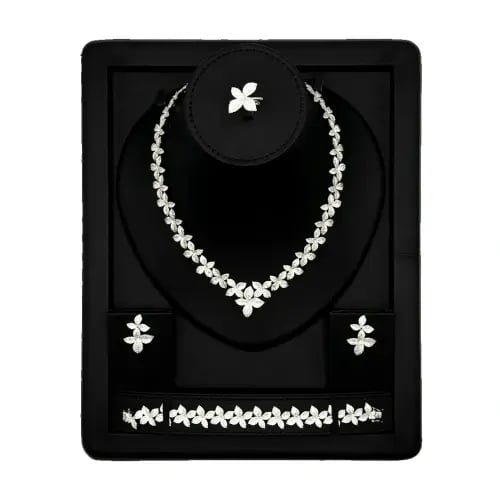 طقم زركون دقة ألماس – بتلات النور