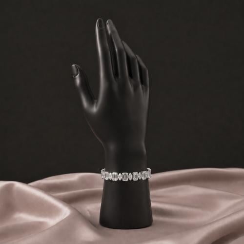 Silver zircon tennis bracelet