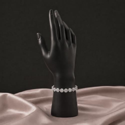 Silver zircon tennis bracelet