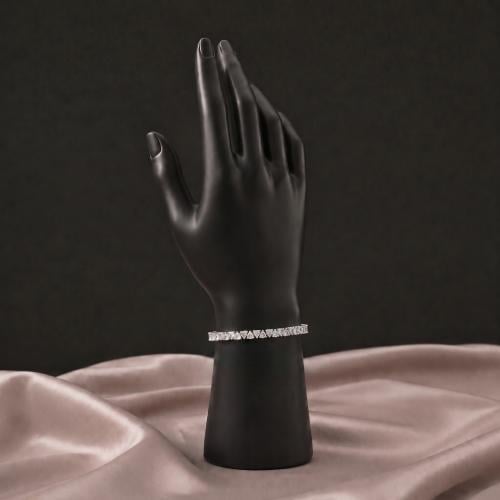 Silver zircon tennis bracelet