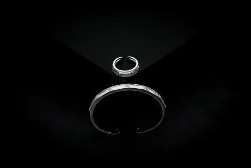 اسواره مع خاتم زركون فضي