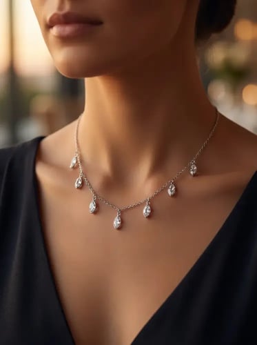 تشوكر زركون مع حلق